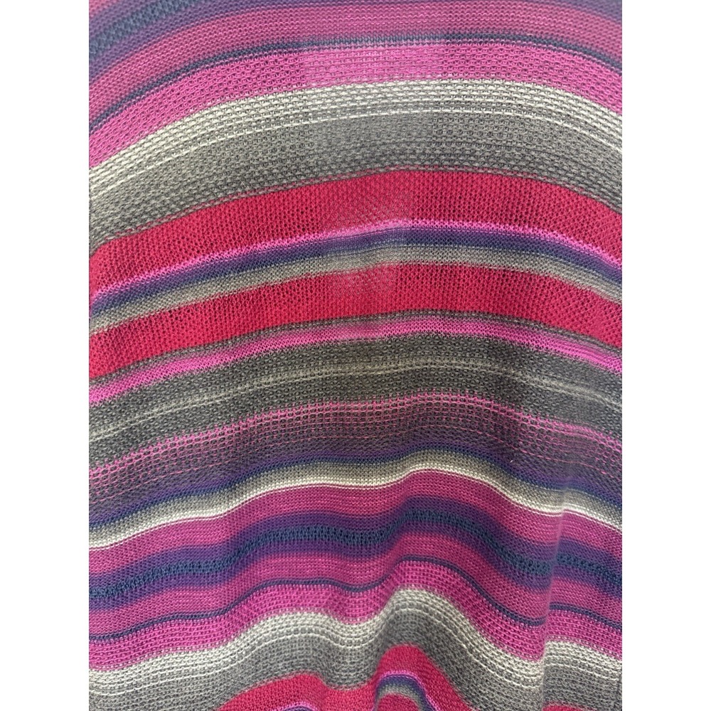 Ralph Lauren Womens Linen Knit Striped Open Cardigan Size S Western Preppy Aztec - Picture 10 of 15